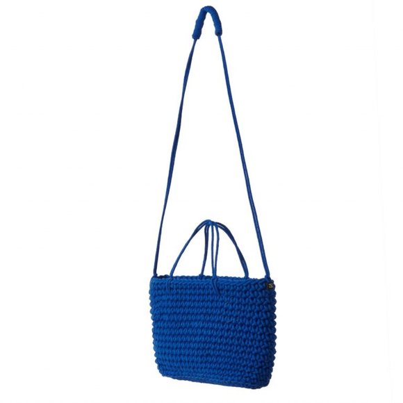 Nannacay Alexandra Galactics Knit Crossbody Satchel in Ocean Blue - Picture 1 of 4